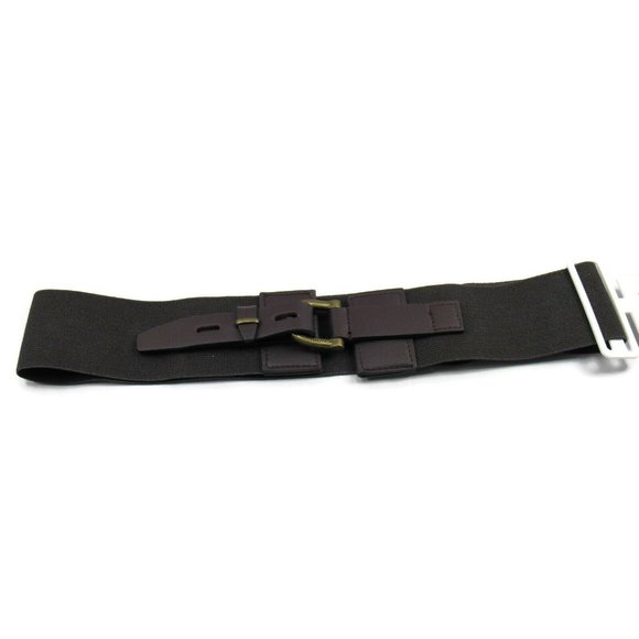 Nautica Belt Womens Accessories Elastic Chocolate/Ant Brass Size Small New - Picture 3 of 8